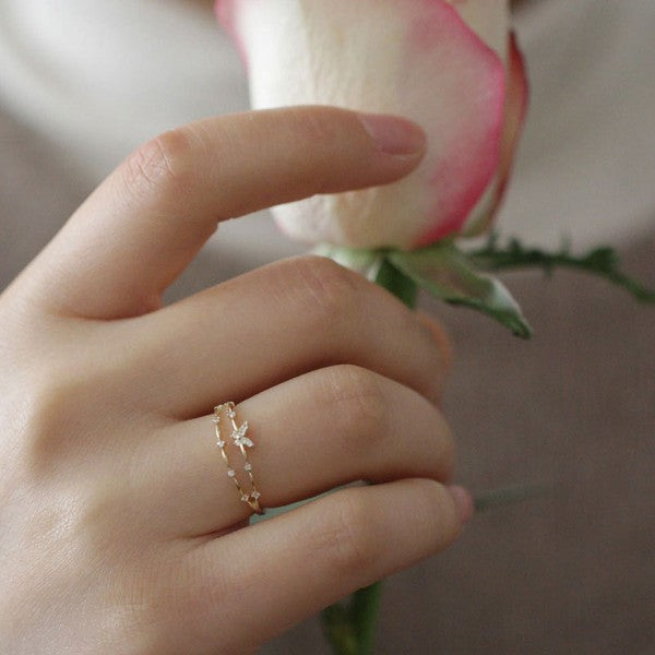 925 Sterling Silver Simple Butterfly Ring