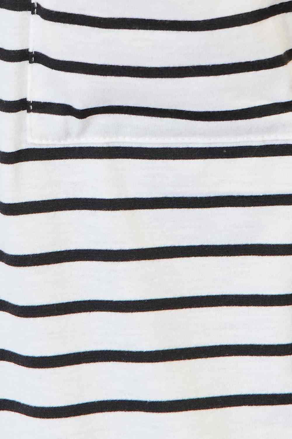 Elongating Striped Open Front Longline Cardigan