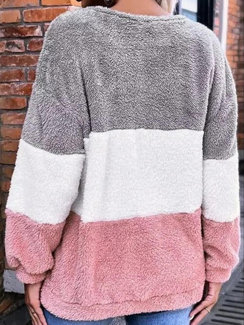 Cozy at it Finest - Round Neck Long Sleeve Sweatshirt
