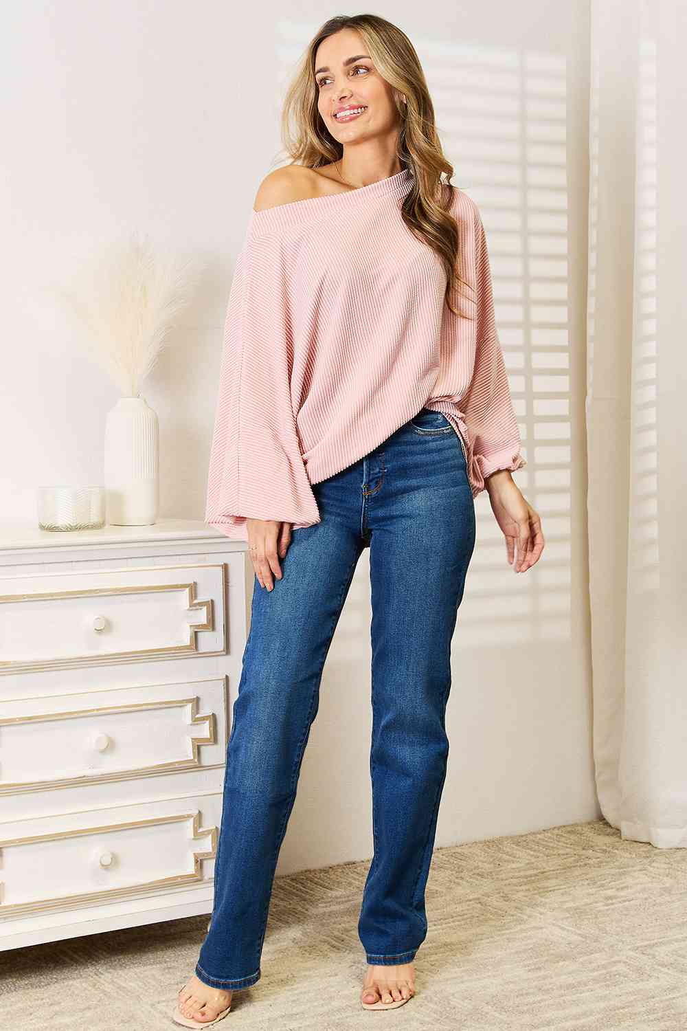 Classic Staple Double Take Ribbed Long Sleeve Top